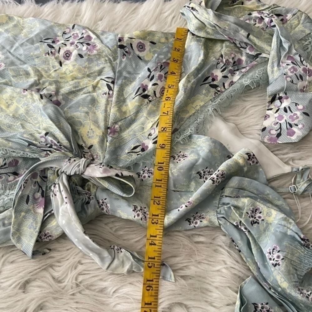 Self portrait floral asymmetric crepe dress - Picture 7 of 10